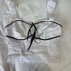 Sienna Sky White and Black Top